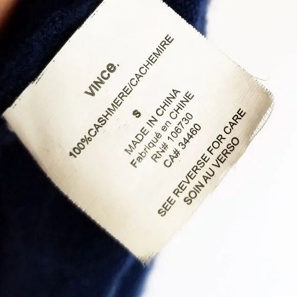 Vince 100% Cashmere V Neck Longline Cardigan S Lightweight Blue Button Pockets - Picture 6 of 16